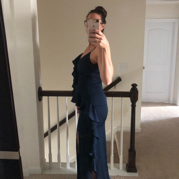 Long Navy Dress NWOT - Picture 5 of 5